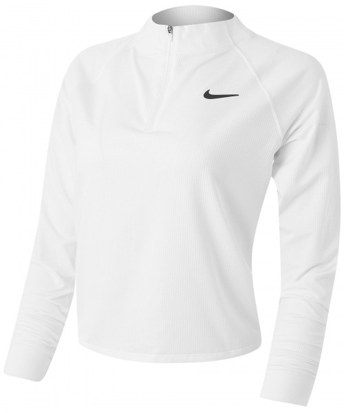 Tricouri cu mânecă lungă dame Nike Court Dri-Fit Victory Top LS W - white/black