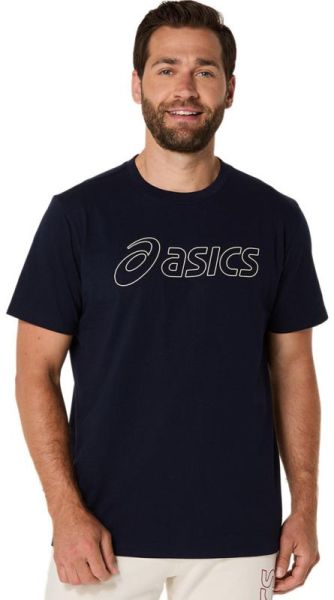 Męski t-shirt Asics Logo Short Sleeve - Niebieski