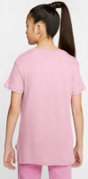 Marškinėliai mergaitėms Nike G NSW Tee DPTL Basic Futura - pink foam/white Marškinėliai mergaitėms Nike G NSW Tee DPTL Basic Futura - pink foam/white