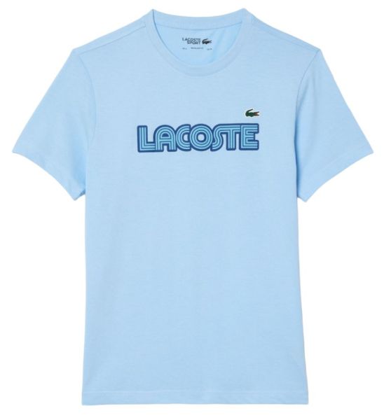 Męski T-Shirt Lacoste Ultra Dry Jersey Sports T-Shirt With Logo - Niebieski