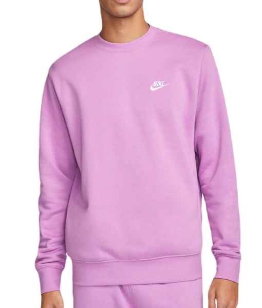 Muška sportski pulover Nike Swoosh Club Crew - violet shock/white