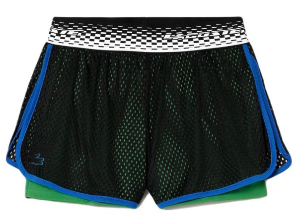 Shorts de tennis pour femmes Lacoste Tennis Shorts With Built-In Undershorts - black