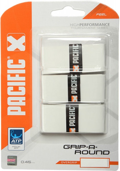 Overgrip Pacific Grip-A-Round white 3P