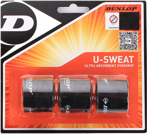  Dunlop U-Sweat Overgrip (3 szt.) - black