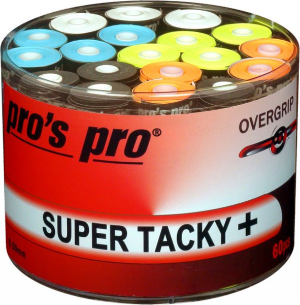 Owijki tenisowe Pro's Pro Super Tacky Plus 60P - color