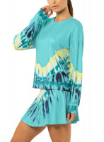 Moteriški marškinėliai Lucky in Love Peace Out Psychedelic Long Sleeve Women - opal/print Moteriški marškinėliai Lucky in Love Peace Out Psychedelic Long Sleeve Women - opal/print