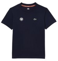 T-shirt pour garçons Lacoste Kids Roland Garros Edition Performance Ultra-Dry Jersey T-Shirt - midnight