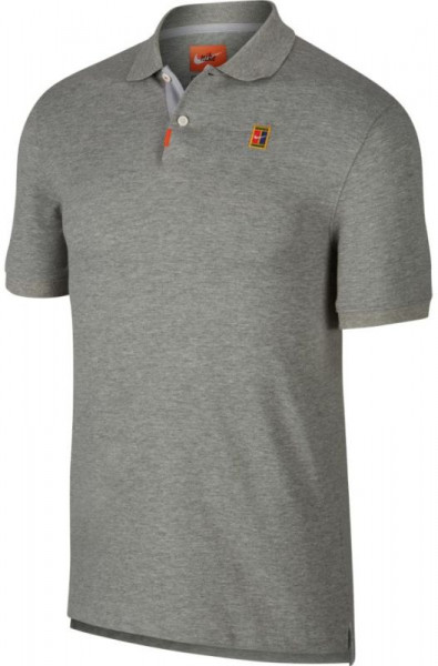 Męskie polo tenisowe Nike Polo Heritage Slim - dark grey heather/wolf grey