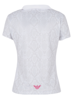 Ženski teniski polo majica EA7 Woman Jersey Polo Shirt - white python Ženski teniski polo majica EA7 Woman Jersey Polo Shirt - white python