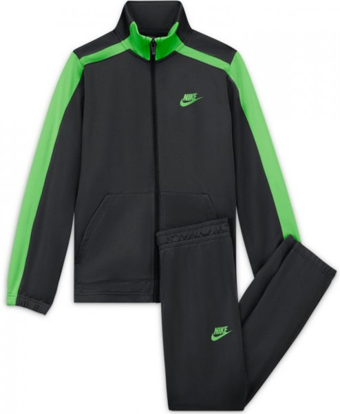  Nike Swoosh Poly Tracksuit U - black/green spark/green strike