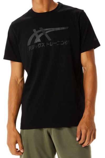 Herren Tennis-T-Shirt Asics Tiger Tee - performance black/graphite grey