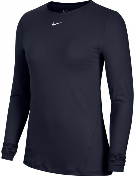 Nike Pro Top LS All Over Mesh W - obsidian/white