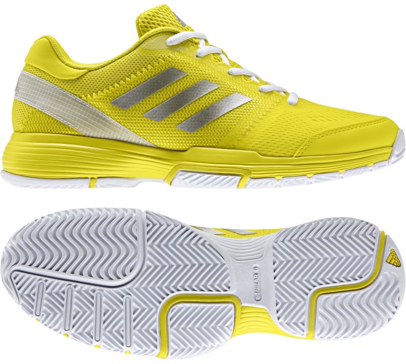 Adidas Barricade Club W - bright yellow/silver metalic/footwear white |  Tennis Zone | Tennis Shop