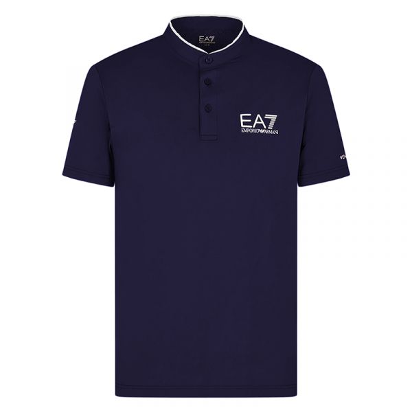 Мъжка тениска с якичка EA7 Man Jersey Polo - navy blue
