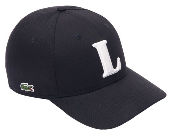 Шапка Lacoste 3D Embroidered Cotton Twill Baseball Cap - Черен