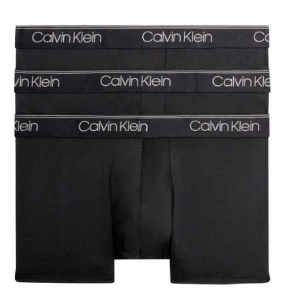 Pánské boxerky Calvin Klein Low Rise Trunk Microfiber Stretch 3P - black