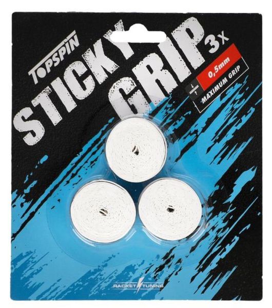 Grips de tennis Topspin Sticky Grip 3P - white
