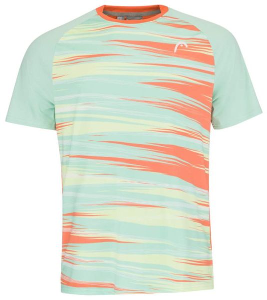 Herren Tennis-T-Shirt Head Topspin T-Shirt - pastel green/print vision