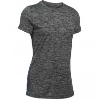 Marškinėliai moterims Under Armour Women's UA Tech Twist T-Shirt - black/metallic silver