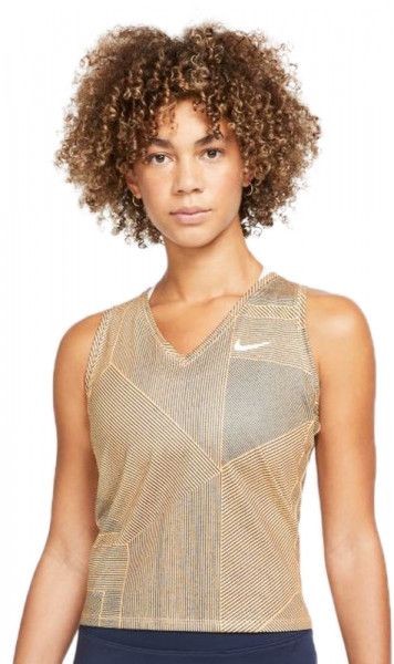 Ženska majica bez rukava Nike Court Victory Printed Tennis Tank W - peach cream/white