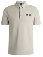 Muški teniski polo BOSS x Matteo Berrettini Slim-Fit With UV Protection - Bež