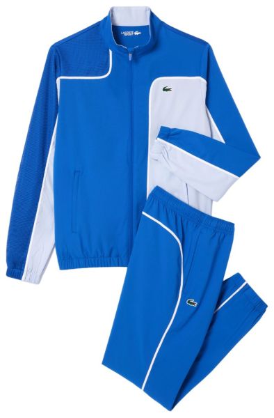 Męski dres tenisowy Lacoste Colorblock Tennis Tracksuit - Niebieski, Turkusowy