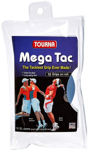 Owijki tenisowe Tourna Mega Tac XL 10P - blue