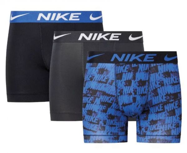 Boxeri sport bărbați Nike Dri-Fit Essential Micro Boxer Brief 3P - royal print/dark grey/black/royal