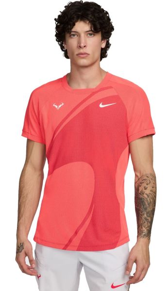 Męski T-Shirt Nike Dri-Fit Rafa Tennis Top - fire red/white