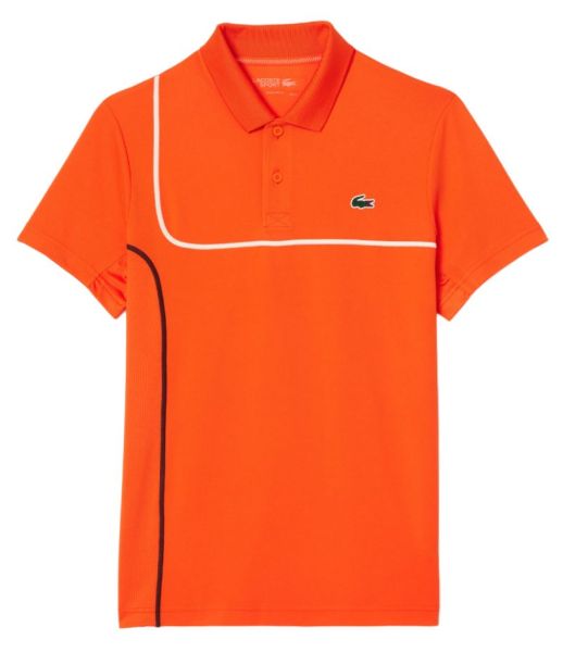 Polo de tenis para hombre Lacoste Sport Tennis Piped Technical Piqué - Naranja