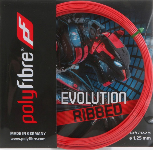 Teniska žica Polyfibre Evolution Ribbed (12,2 m) - red