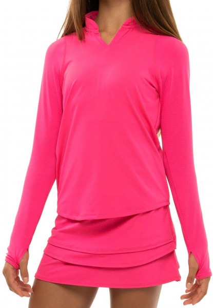 Mädchen T-Shirt Lucky in Love Pretty in Ink Mandarin Collar L/S - shocking pink