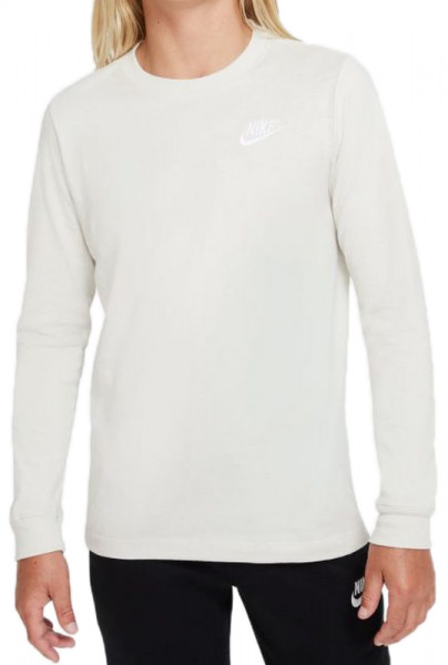 Jungen T-Shirt  Nike NSW Tee LS Embedded Futura B - light bone