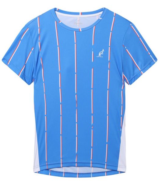 Męski T-Shirt Australian Ace T-Shirt With Stripes Print - blu zaffiro