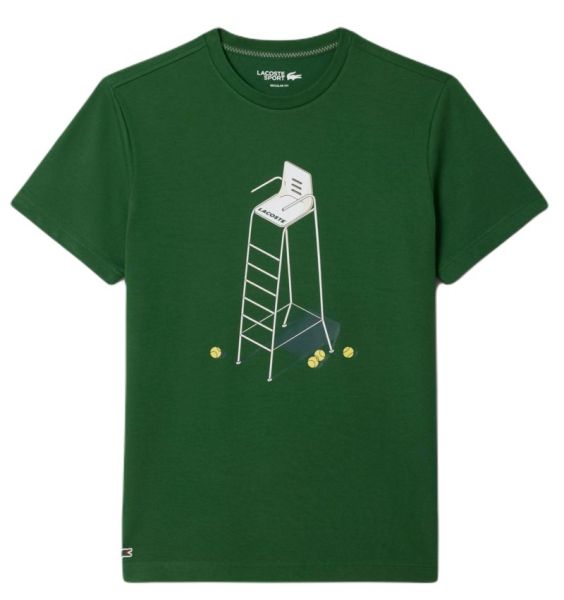 Men's T-shirt Lacoste Tennis Heritage Print - Green