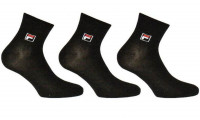 Șosete Fila Quarter Plain Socks Mercerized Cotton 3P - black
