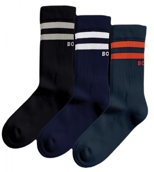 Skarpety tenisowe Björn Borg Core Crew Sock 3-pack - black/blue