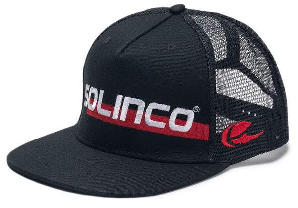 Tennismütze Solinco Trucker Cap - black/red line