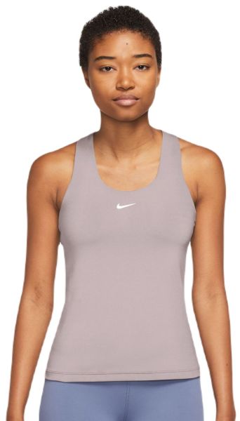 Damski top tenisowy Nike Dri-Fit Swoosh Bra Tank - platinum violet/platinum violet/white