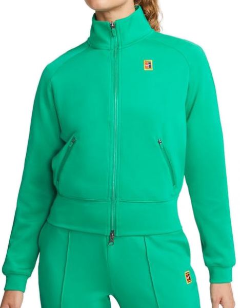Teniso džemperis moterims Nike Court Heritage Jacket FZ - neptune green