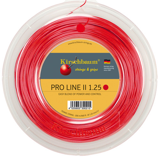 Teniska žica Kirschbaum Pro Line No. II (200 m) - red