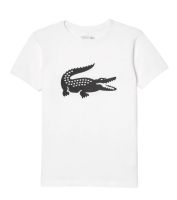 Boys' t-shirt Lacoste Oversized Tennis with XXL Logo - White