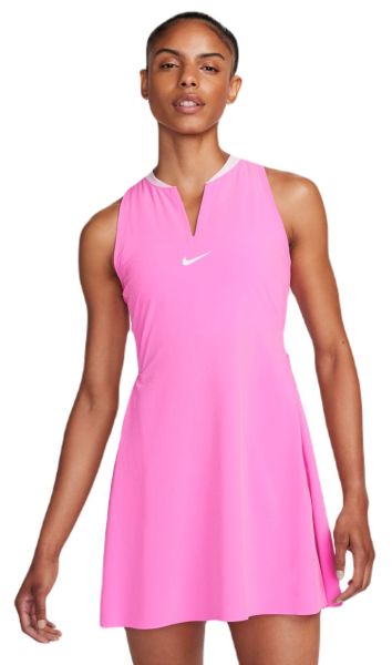 Damen Tenniskleid Nike Court Dri-Fit Advantage Club Dress - Rosa, Weiß