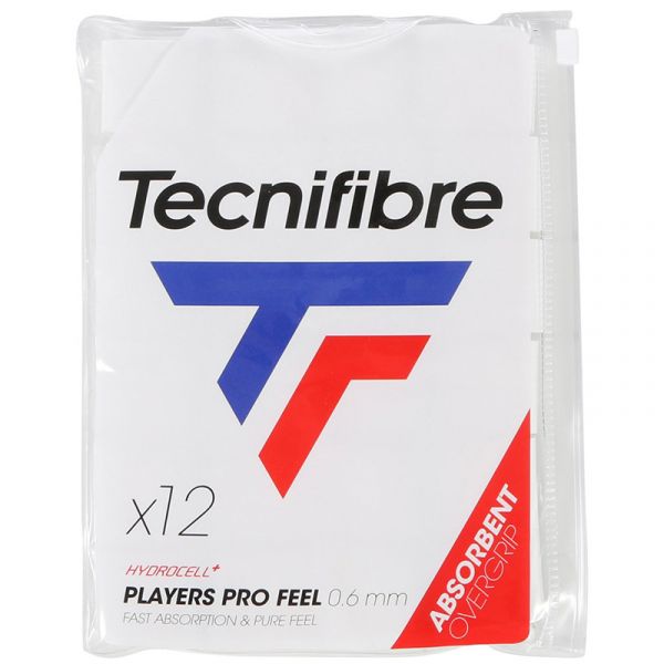 Viršutinės koto apvijos Tecnifibre Players Pro Feel 12P - white