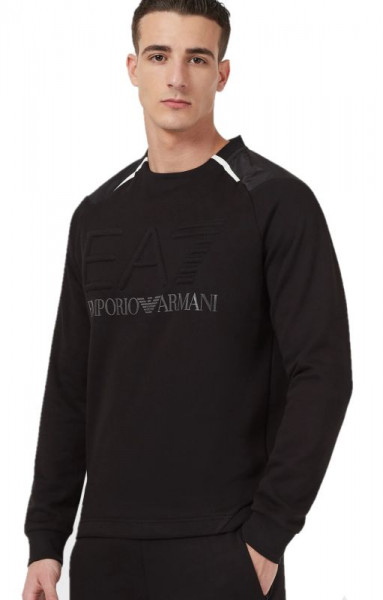 Pánske mikiny EA7 Man Jersey Sweatshirt - black