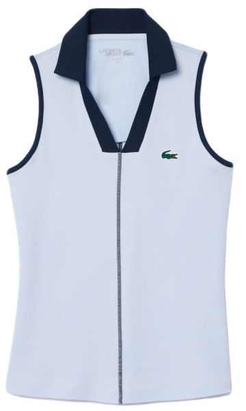 Ženska majica bez rukava Lacoste Ultra-Dry Tennis Polo - light blue/navy