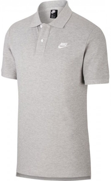 Męskie polo tenisowe Nike Sportswear Polo - dk grey heather/white
