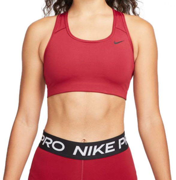 Melltartók Nike Swoosh Bra Non Pad W - pomegranate/black