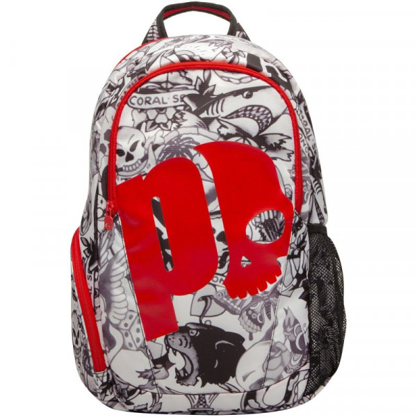 Tennisrucksack Prince By Hydrogen Tattoo Backpack - black/white/red