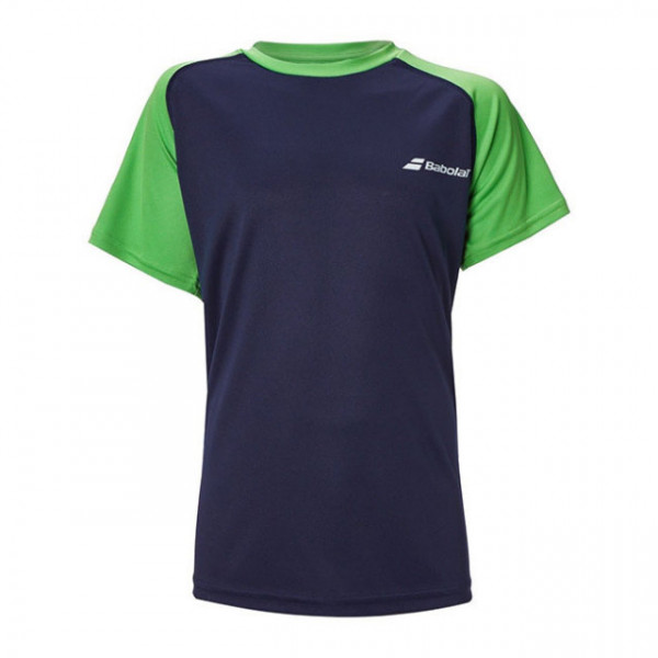 Boys' t-shirt Babolat Play Crew Neck Tee Boy - peacoat/poison green